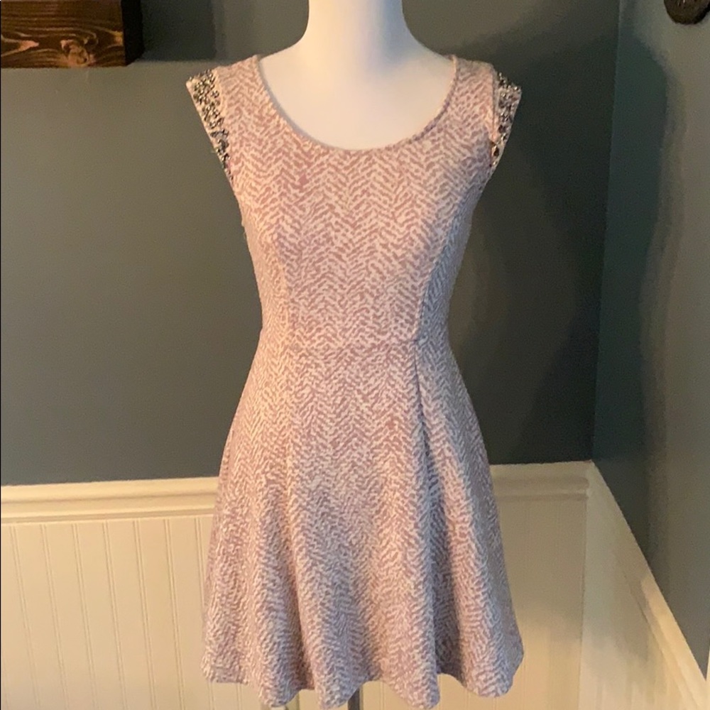 Free People Knit Fit & Flare Embellished Dress XS